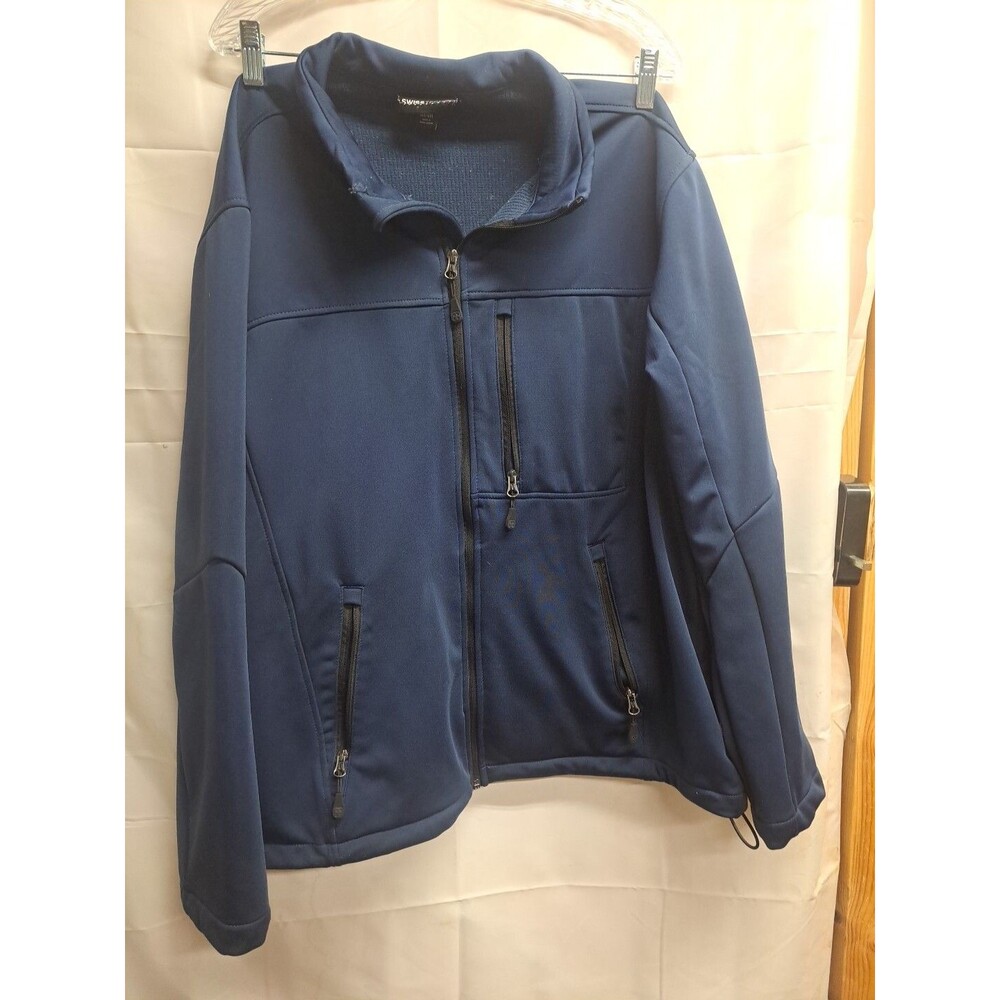 Swiss Tech Mens Zip Up Jacket Size XL 46 TO 48 Navy Blue